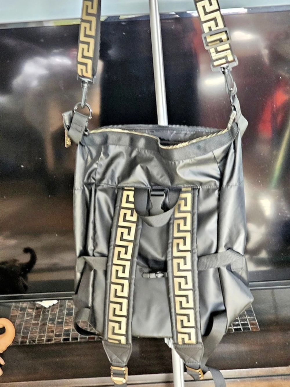 ❗️VERSACE Convertible Rider Backpack , Shoulder Tote / Backpack NWOT ❗️ - Picture 3 of 11